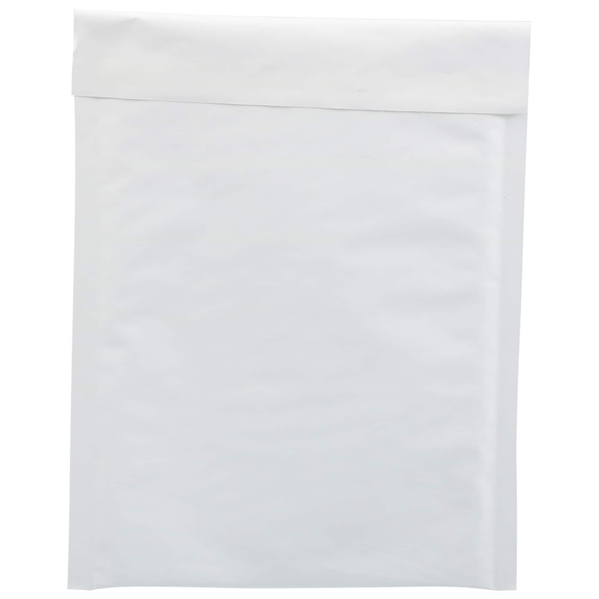 JAM Paper 7.25" x 10.5" White Kraft Bubble Lite Padded Mailers, 25ct.